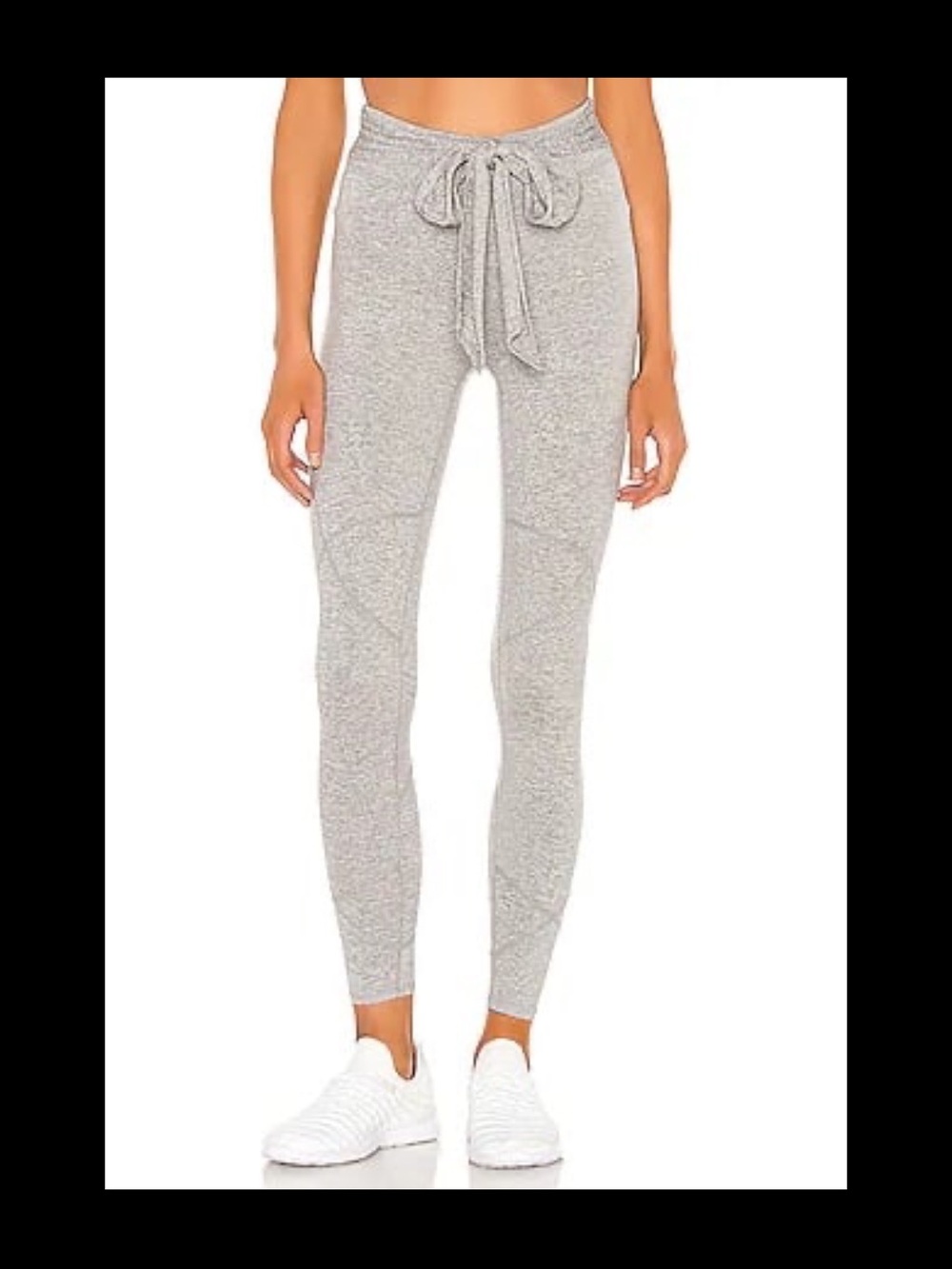Free People Heather Gray High-Waist Drawstring Leggings
